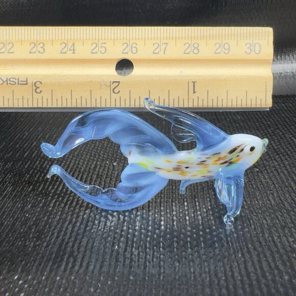 Venetian Art Glass Hand Blown Fish Hand Made Italian Glass Delicate Figurine VTG - Picture 4 of 10